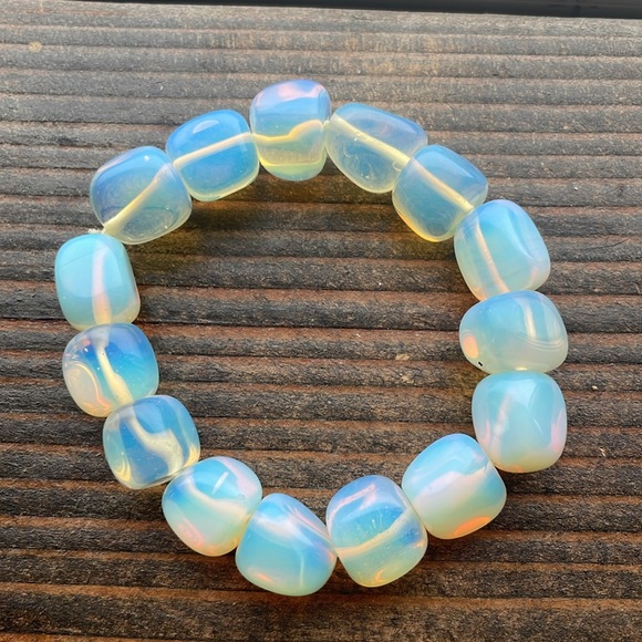 Opalite Beaded Stretchy Bracelet - Picture 3 of 3